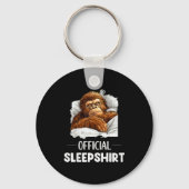 Sleepshirt Sleeng Bigfoot Sasquatch Lovers Pajama Sleutelhanger (Voorkant)