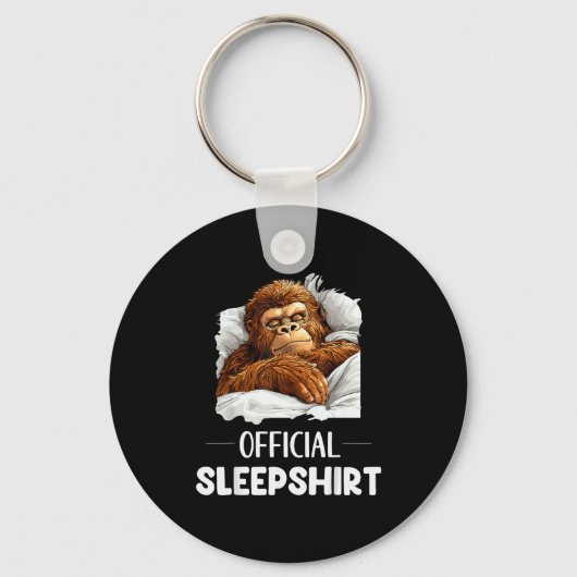 Sleepshirt Sleeng Bigfoot Sasquatch Lovers Pajama Sleutelhanger (Voorkant)