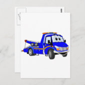 sleepwagen met blauwe Cartoon Briefkaart (Voorkant / Achterkant)