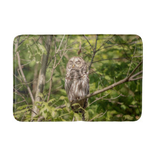 Sleepy Barred Owl Badmat