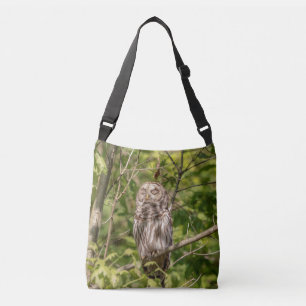 Sleepy Barred Owl Crossbody Tas