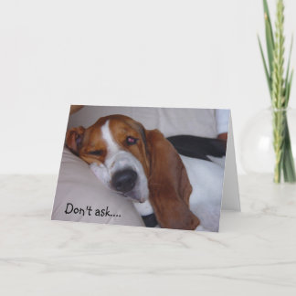 Sleepy Basset Hound Kaart