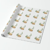 Sleepy Bee Wrapping Paper Cadeaupapier (Uitgerold)