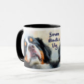 Sleepy Berner Sennenhond Portret Mok (Voorkant links)