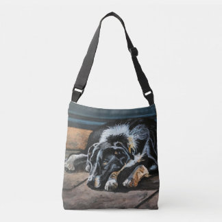 Sleepy Border Collie Cross-Body Bag Crossbody Tas