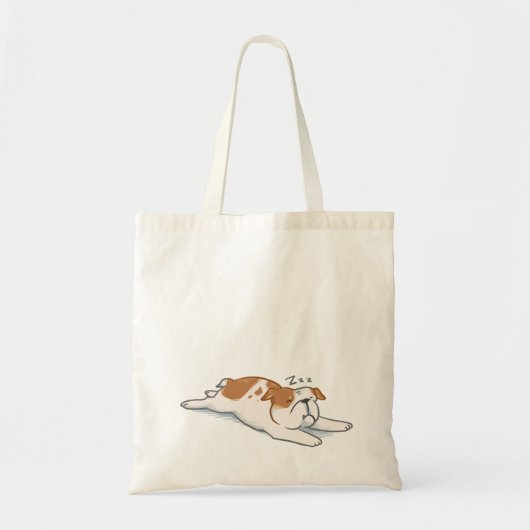 Sleepy Bulldog Tote Bag (Voorkant)