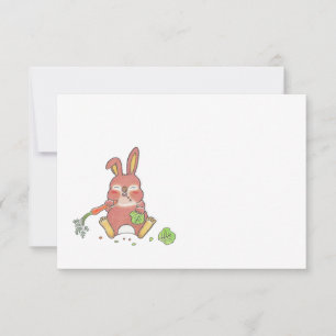 Sleepy Bunny Elke gelegenheid Eenvoudige platte no Bedankkaart