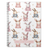 Sleepy Bunny Rabbits Custom Notitieboek (Voorkant)