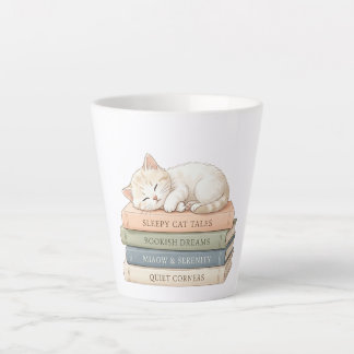 Sleepy Cat Books Latte Mok – Cadeau voor Boekenlie