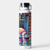 Sleepy Cat in Window Sill Air Art Waterfles (Achterkant)