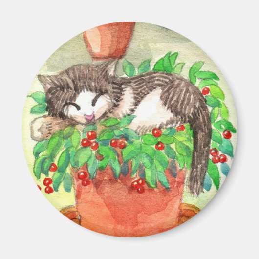 Sleepy Cat Magneet (Voorkant)