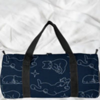 Sleepy Cat Small Duffel Bag – Napping Cat Pattern