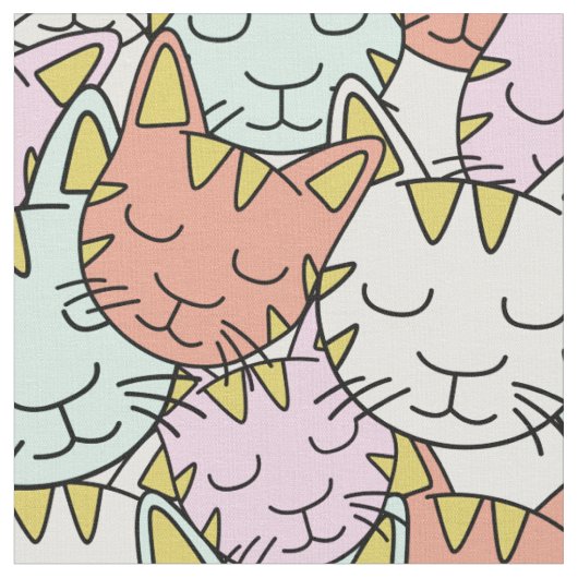 Sleepy Cats tissu Motif (Fermer)