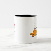 Sleepy Corgi-Mok | Slaap- en nachtkleding Tweekleurige Koffiemok (Center)