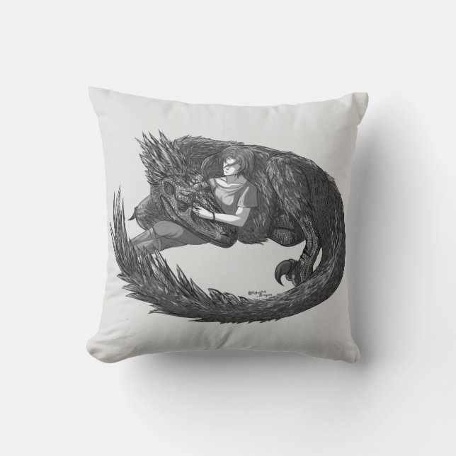 Sleepy Dinosaur Kussen (Voorkant)