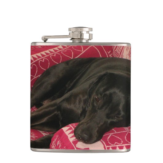 Sleepy Dog Flask Heupfles (Voorkant)