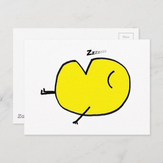 Sleepy Emoji Briefkaart (Voorkant / Achterkant)