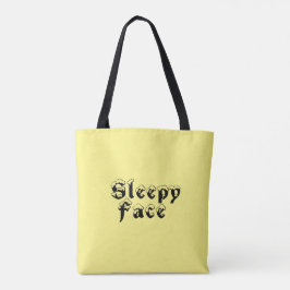 Sleepy Face Collectie: Aangepast All-Over-Print Ta Draagtas