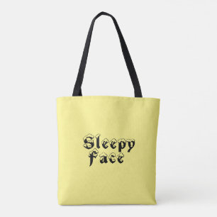 Sleepy Face Collectie: Aangepast All-Over-Print Ta Draagtas