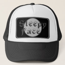 Sleepy Face: Groen - Zon Rand - Trucker Hoed Pet
