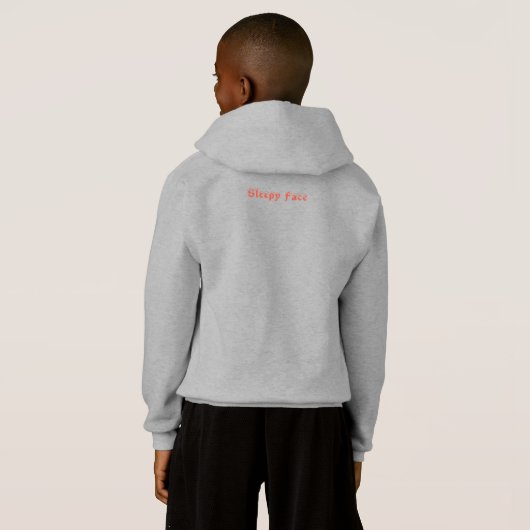 Sleepy Face: Jongen Pullover Hoodie Sweater (Achterkant volledig)