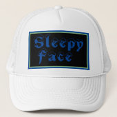Sleepy Face: Wit - Sun Brim - Trucker Hat Pet (Voorkant)