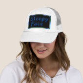 Sleepy Face: Wit - Sun Brim - Trucker Hat Pet (In situ)