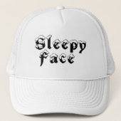 Sleepy Face: Wit - Sun Brim - Trucker Hat Pet (Voorkant)