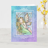 Sleepy Fairy Wenskaart Kaart (Gele Bloem)