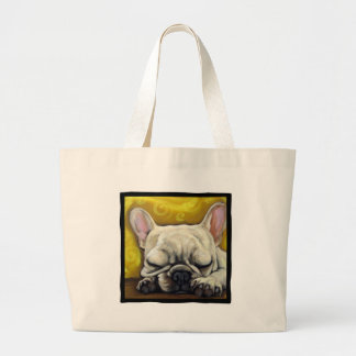 Sleepy Frenchie Grote Tote Bag