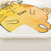 Sleepy Ginger Cat Sherpa Deken (3/4)