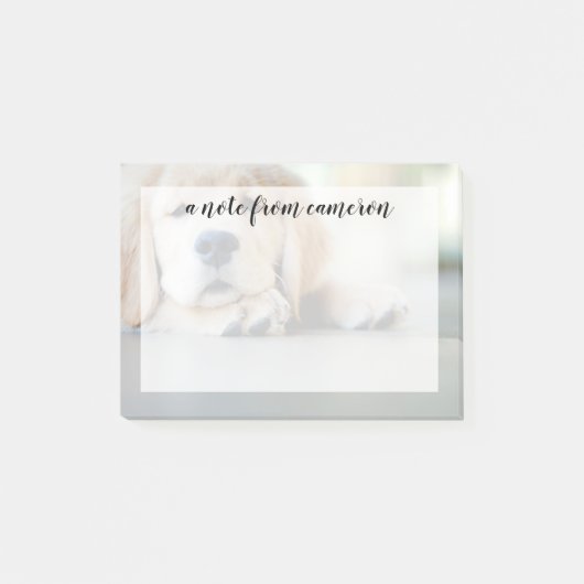 Sleepy Golden Retriever Puppy Post-it® Notes (Voorkant)