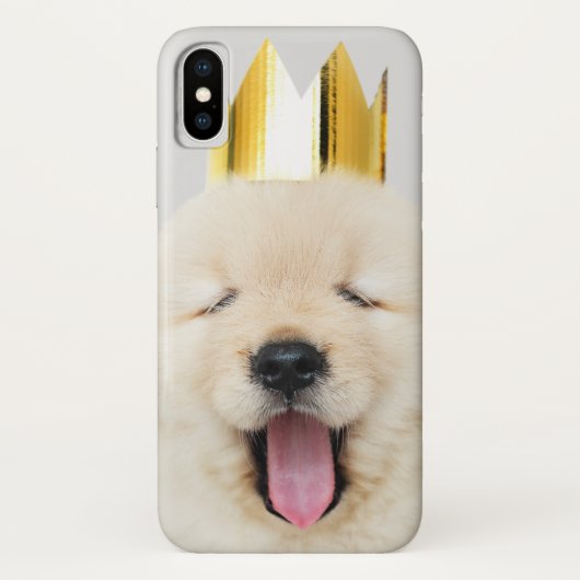 Sleepy Golden Retriver Puppy in Gold Crown Case-Mate iPhone Case (Achterkant)