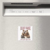 Sleepy Grizzly Beer Koffieliefhebbers Pun Magneet (Insitu (Vaatwasser))