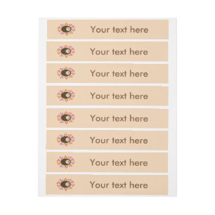 Sleepy Hedgehog en bloemen gepersonaliseerde label Omwikkelbaar Adreslabel