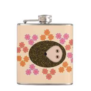 Sleepy Hedgel en Flowers Flask Heupfles