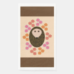 Sleepy Hedgel en Flowers Paper Napkins Servet