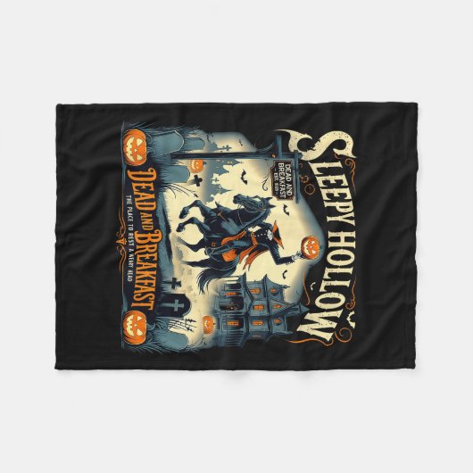 Sleepy Hollow Breakfast Soky Halloween Fleece Deken (Voorkant (Horizontaal))