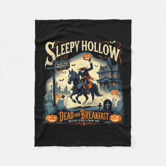 Sleepy Hollow Breakfast Soky Halloween Fleece Deken (Voorkant)