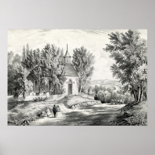 Sleepy Hollow Church Near Tarrytown NY - 1867 Poster