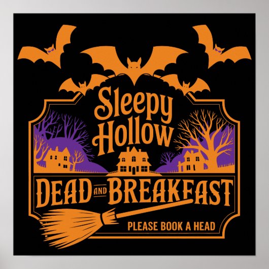 Sleepy Hollow Dead en het ontbijt Halloween Poster (Voorkant)