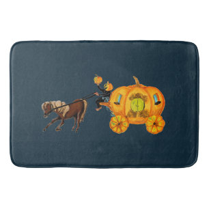 Sleepy Hollow Headless Horseman Pumpkin Carriage Badmat