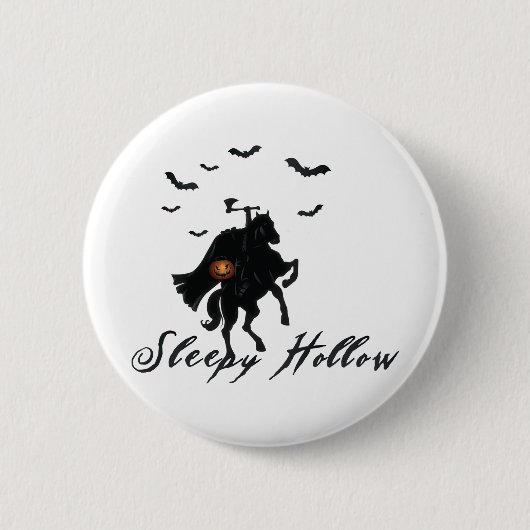 Sleepy Hollow Headless Horseman Ronde Button 5,7 Cm (Voorkant)