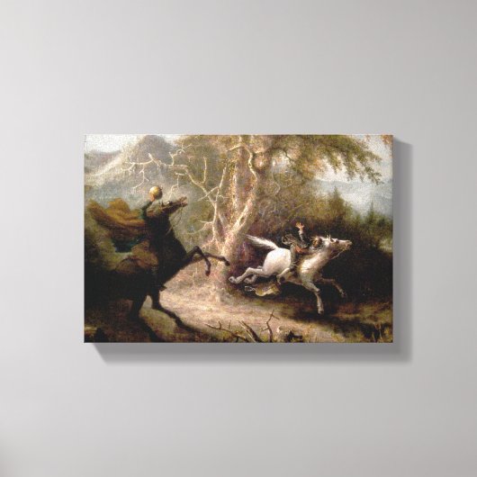 Sleepy Hollow Hoofdloze Ruiter ingelijst Canvas Afdruk (Voorkant)