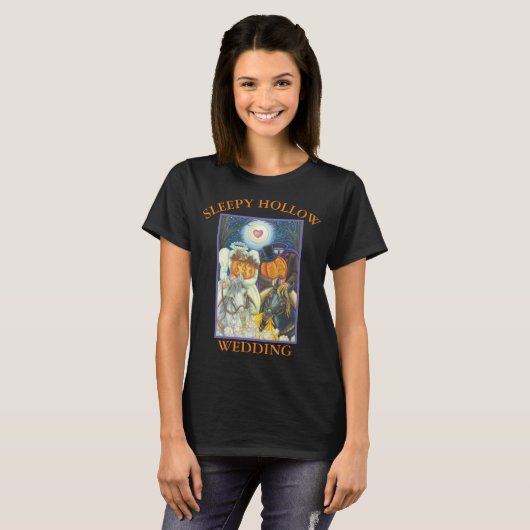 SLEEPY HOLLOW MARIAGE HALLOWEEN BASIC T-SHIRT Blk (Devant entier)