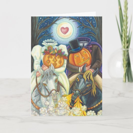 SLEEPY HOLLOW MARIAGE HALLOWEEN CARTE DE VACANCES (Devant)