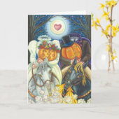 SLEEPY HOLLOW MARIAGE HALLOWEEN CARTE DE VACANCES (Fleur jaune)