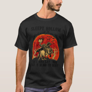 Sleepy Hollow Retro Hoofdloze Ruiter Hal T-shirt