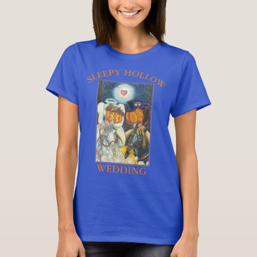 SLEEPY HOLLOW WEDDING HALLOWEEN BASIC T-SHIRT Blu (Voorkant)