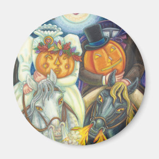 SLEEPY HOLLOW WEDING HALLOWEEN MAGNET Round Magneet